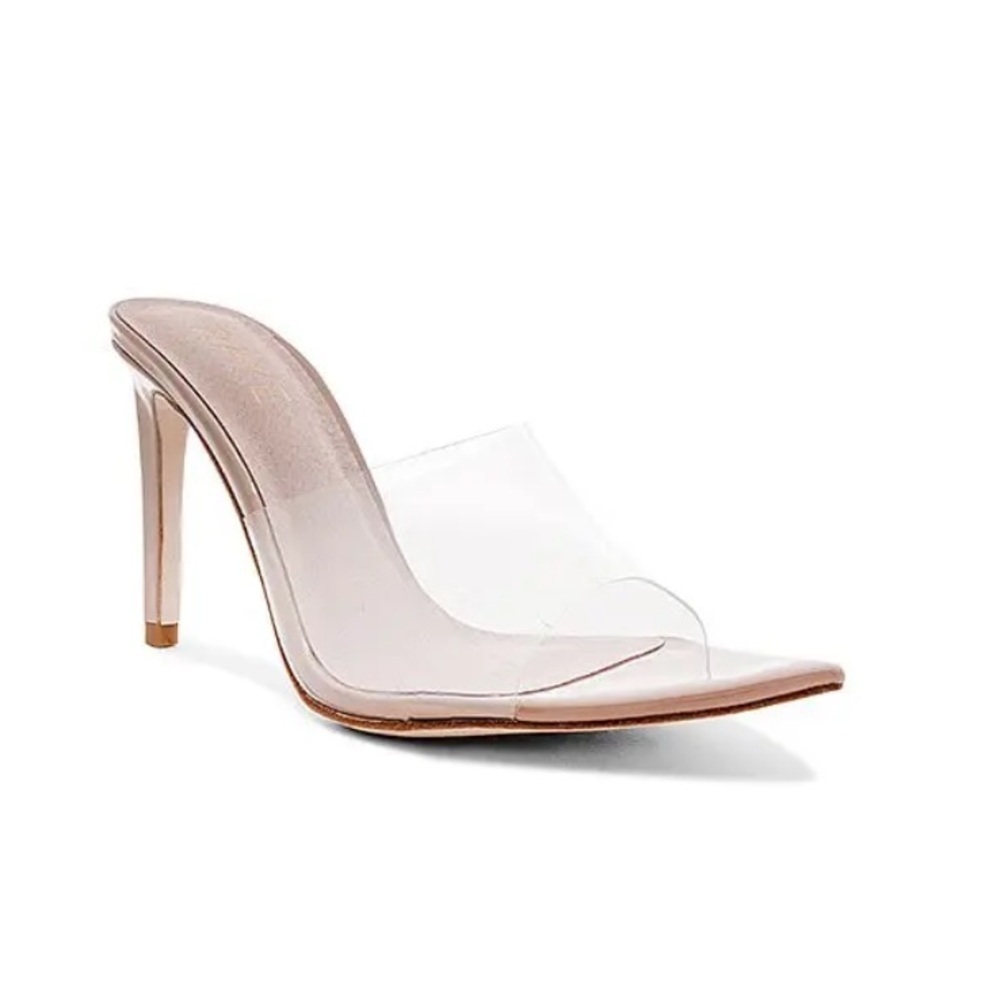 RAYE Oliver heels Transparent Nude mules shoes high heels Revolve 7